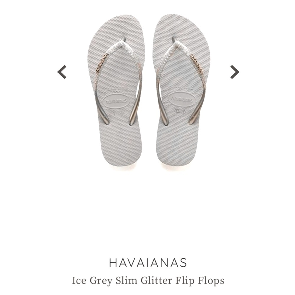 Havaianas Silver Sandals Minimalist Design
